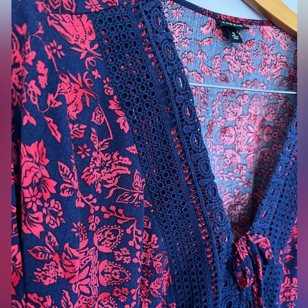 Torrid Boho style blouse SZ 0 - Picture 6 of 9